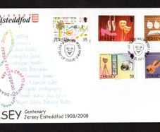 2008 Jersey Jersey Festival - Centenary of Eisteddfod Commemorative Stamps First Day Cover (FDC)