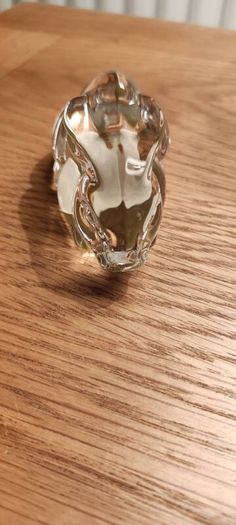 Lead Crystal 24% Rabbit Bunny Princess House Germany Crouching Animal Figurine Clear Glass Paperweight Shelf Spring Easter Decor Vintage