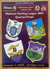 2002 Clare v Limerick & Galway v Tipperary - National Hurling League Quarter Finals Programme