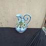 Blue washing bassin pitcher postage possible Image 2