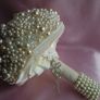 Custom made luxury pearls  bouquet handmade crystal ivory brooch Image 5