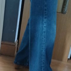 M&S per una high waisted wide leg soft denim jeans