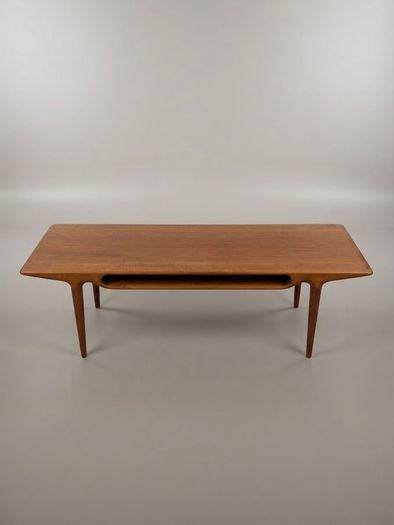 Exquisite Danish Teak Coffee Table Attributed to Johannes Andersen