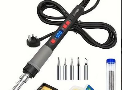 90W Soldering Iron Kit with LCD Display, Ceramic Heater