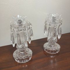 Crystal Lustres - Pair - Cut Glass