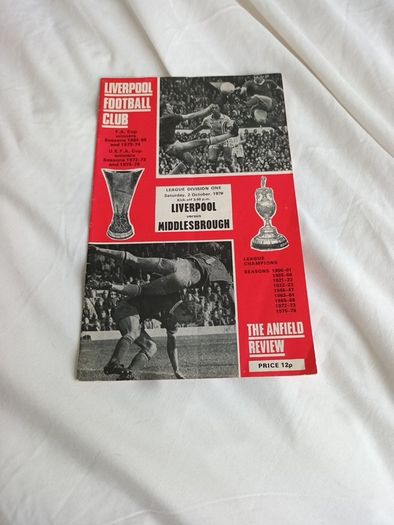 Liverpool - 10 programmes 1968 to 1977