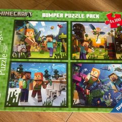 Minecraft Jigsaws 4x 100 pieces