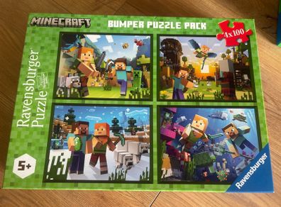 Minecraft Jigsaws 4x 100 pieces