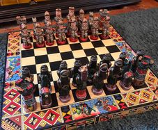 Beautiful Hand-painted Chess Set