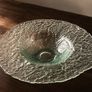Vintage Textured Glass Centrepiece Bowl  38 cm Image 2