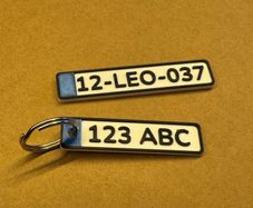 3D Printed Custom Mini Licence Plates & Licence Plate Keychains