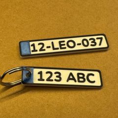 3D Printed Custom Mini Licence Plates & Licence Plate Keychains