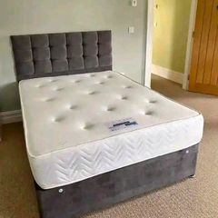 New Stylish single ,Double 4ft, 4ft6, King 5ft And 6ft Superking Sizes Divan Beds Instock. Drawers And Optional Tufted Mattresses Available. Free Delivery