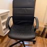 White Office Desk and Black chair Image 3