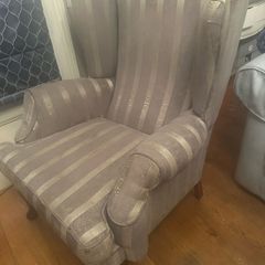 Queen anne wing back chair