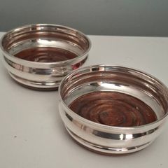 Antique Sterling Silver Wine Bottle Coasters