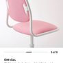 IKEA ORFJALL Kids Desk Chair White Pink Image 7