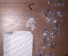 Curtain Tie Back Silver Wall hooks x 14