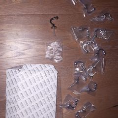 Curtain Tie Back Silver Wall hooks x 14