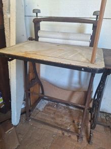 Antique cast iron mangle