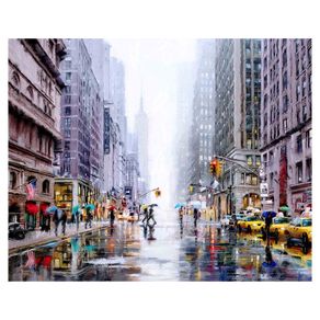 Large Canvas By Richard MacNeil - New York 5th Avenue 120cm x 150cm