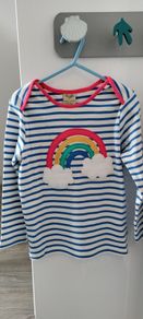 frugi rainbow top 3-4y