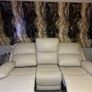 New 2&3 electric recliner sofa cream leather Image 3