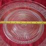 Vintage Cut Glass Art Deco Footed Cake Stand Image 2