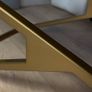 Metal frame bench with velvet seat Image 4
