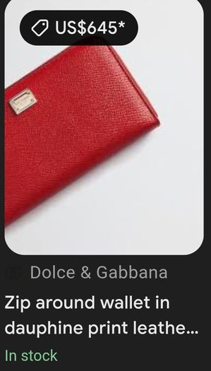 Authentic Vintage Dolce and Gabbana Leather Red wallet.