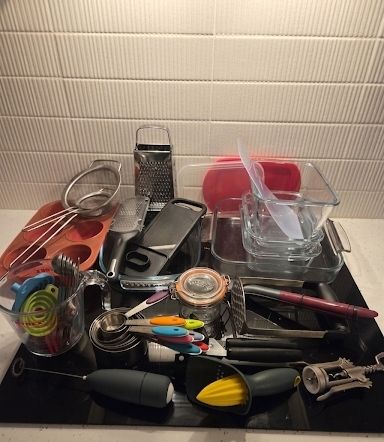 Complete Kitchen Starter Bundle. Dinnerware, Cookware, Utensils