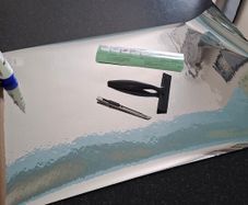 Left over privacy film