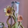 19th century pair of handpainted floral cherub porcelain candleholder/budvases Image 5