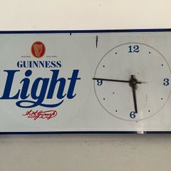Guinness light clock 1970's, very rare piece, untested