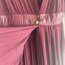 Zara wrap pleated dress burgundy size 14 New Image 5