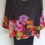 Ted Baker Cadie 2in1 Black Pink Purple Floral Bodycon Blouse Overlay Dress PRICE DROP Image 7