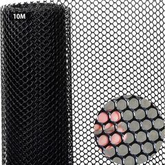 FREE EXPRESS SHIPPING Chicken Wire Mesh Roll 10m Plastic Mesh Fencing Poultry Breeding Netting Garden Balcony Fence Mesh for Home Decor and Gardening Temporary Fencing for Yard 40cm x 10cm Black