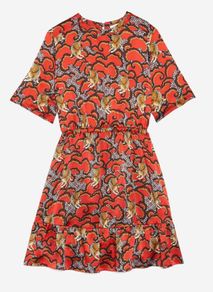 Sandro tigersilk dress