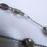 Vintage  Long Sterling Silver Necklace Swirly Oval Beads Length 31" - 10,7g Image 9