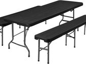 _Beer Tent Set, 180 x 74 x 75 cm, Folding Garden Furniture Set