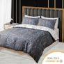 MULTIPLE SIZES AVAILABLE Double Duvet Set - Premium Microfibre Reversible Duvet Cover Sets - Bedding Double Bed Set - Double Bedding Polyester Quilt Set (Grey/White/Orange, Double Image 6