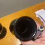 Pair of vintage  black  Chinese lacquerware vases Image 8