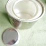 Vintage English Breakfast Tea  Engraved Round Silver Plated Container Image 7