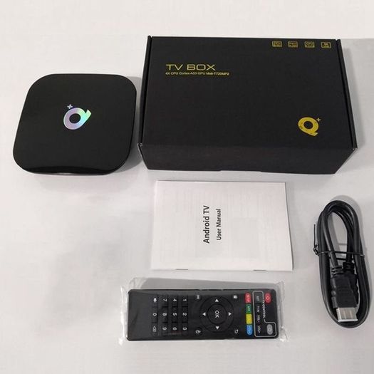 Brand New Q Plus Smart TV Box Android 9.0 Allwinner H6 4GB/32GB 6K H.265 Media Player U2W8
