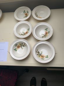 Myott Dessert/ cereal bowls x 6 hedgerow pattern