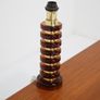 Vintage Swedish Amber Glass & Brass Table Lamp by MAE Lighting, 1960s. Image 7