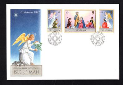 1997 Isle of Man Christmas Commemorative Stamps First Day Cover (FDC)