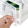 Stackable Shoe Storage Boxes Set of 18  shoe boxes, set of 18, storage boxes for shoes, shoe organizers, plastic boxes, foldable and stackable, for shoes up to size 44, transparent white Image 3
