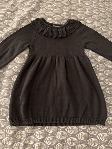 Grey baby dress size 12-18 m