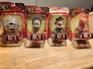 Fgeetv series 2 lot of X4 figures from Funnel vision RARE